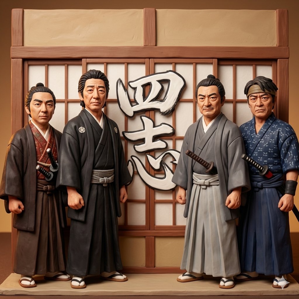 四志メインビジュアルの
クレイアート風イラスト⭐️
 
四志のAmazonプライム配信記念に、 僕が主宰していた
TEAM 発砲・B・ZINのファンの方で
AIクリエーターとして活動中の
葵りんじゅさん <a href="/aoi_rinju0622/">葵りんじゅ</a>
が描いてくださいました❗️

ありがとうございます😄

#邁日丸
#四志