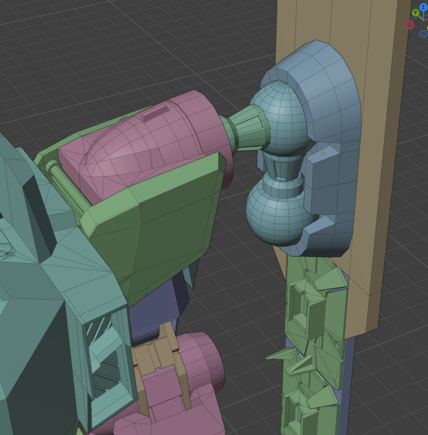 satone42create's tweet photo. ZAKU PHANTOM wip
現在こんな感じです。
今週からシールドの作成に入りました。
まず肩に接続するジョイントを作ったり、
ビーム突撃銃の予備マガジンを載せる
ラックを作成しました。
ラック部分はディティールをつけています。
#3DCG
#CG勉強日記
#Blender
#Blender初心者
#b3d https://t.co/Pmm1MjbGeF