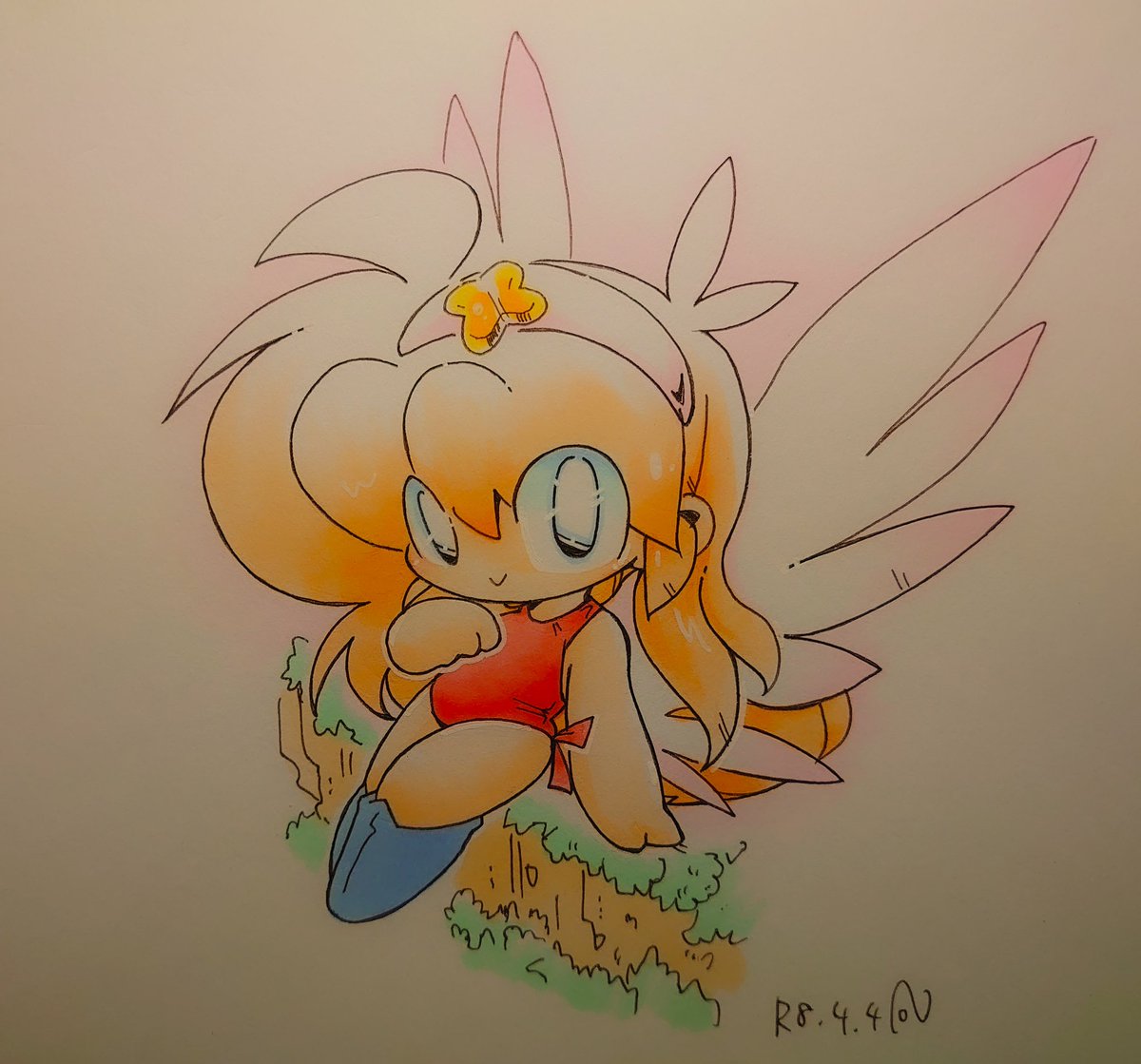 ニチアサ天使ちゃん定期！
もうずっとこういう絵で描いてるけど、これはあくまで自分が楽しむだけのものであって、せいぜい周囲1mくらいの範囲の人に届けばいいかと思っているよ。
＃ビックリマン
＃十字架天使