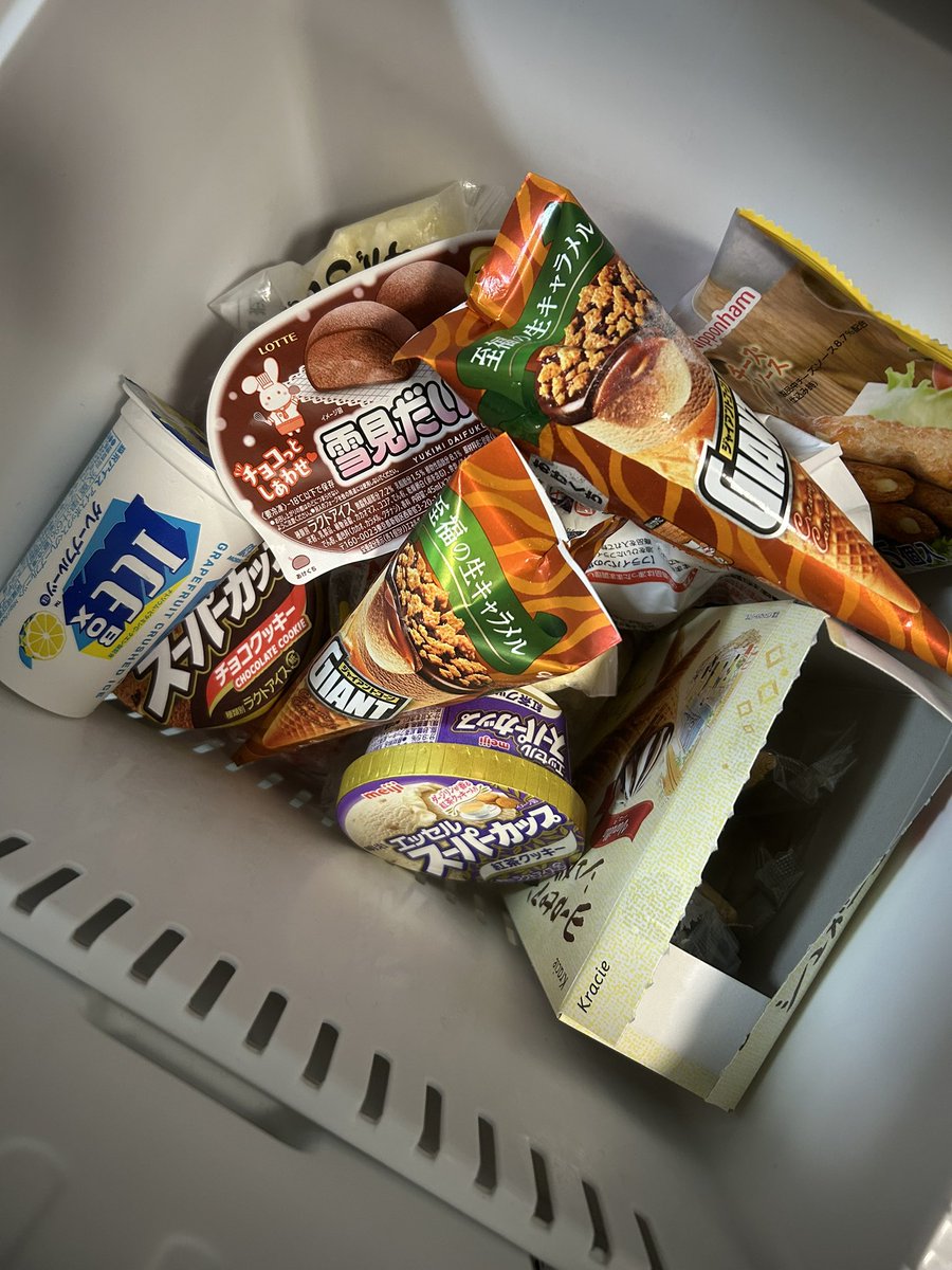 夏を待たずして
古くなった冷蔵庫をいただいた
なにより嬉しいのは
アイスをたくさん冷やせること☺️