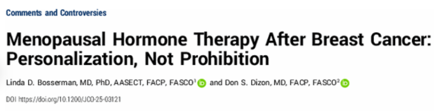 doctorneyro's tweet image. #MenopausalHormoneTherapy After #BreastCancer: #Personalization, #NotProhibition

ascopubs.org/doi/pdf/10.120…