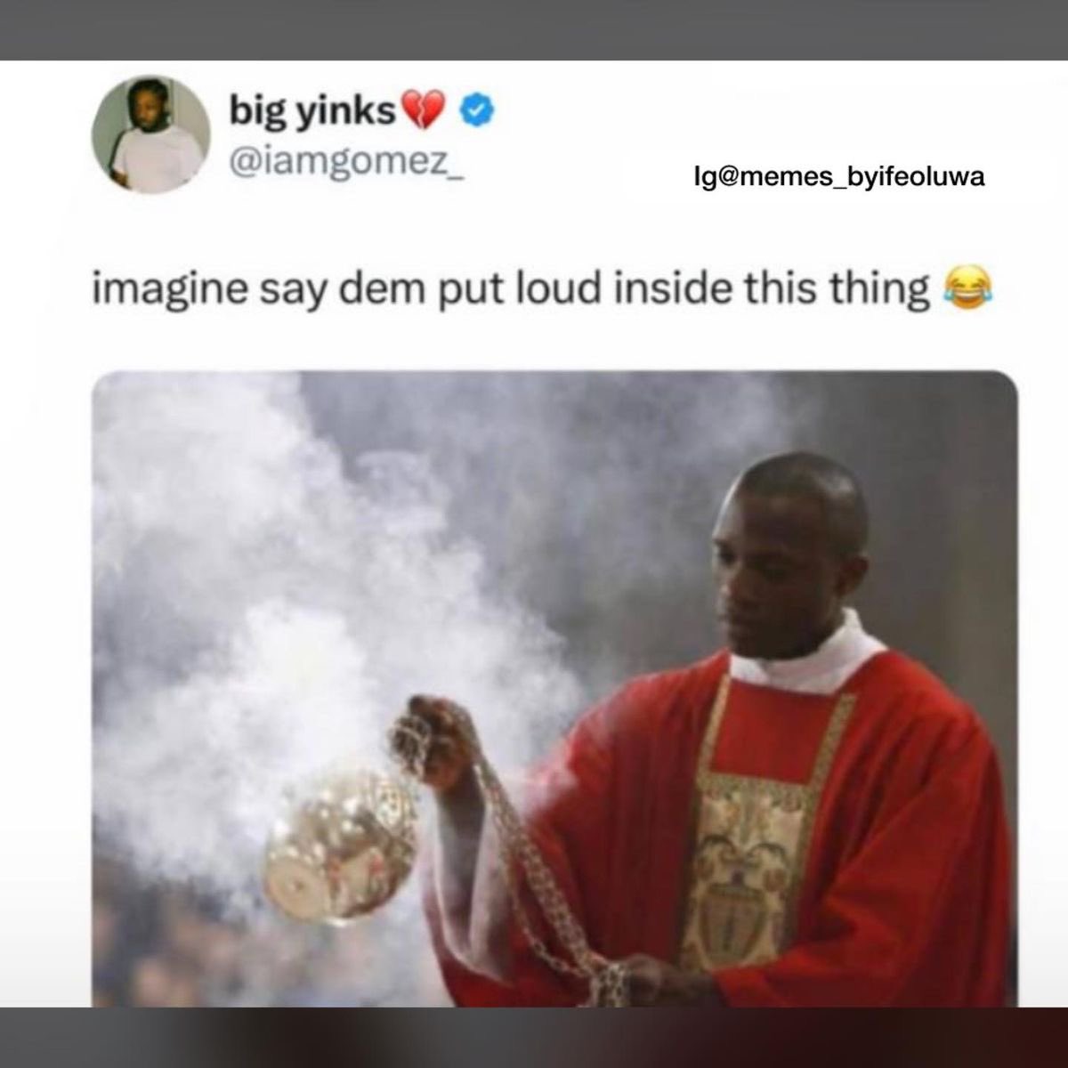 DUBO_OFFICIAL1's tweet photo. Everybody go high for the presence of the Lord 😂 https://t.co/SjPkHuIjdv