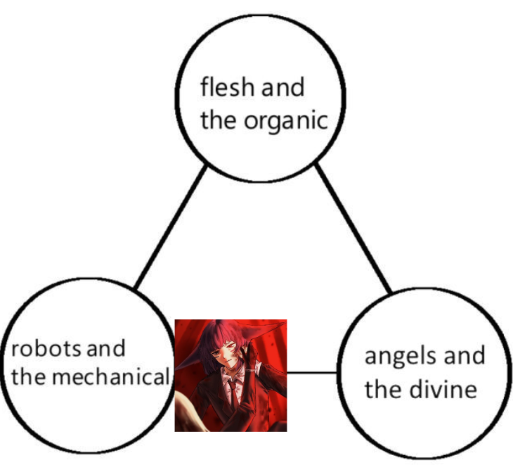 whos want to be the fleshy existence to my mechanical makeshift angel existence