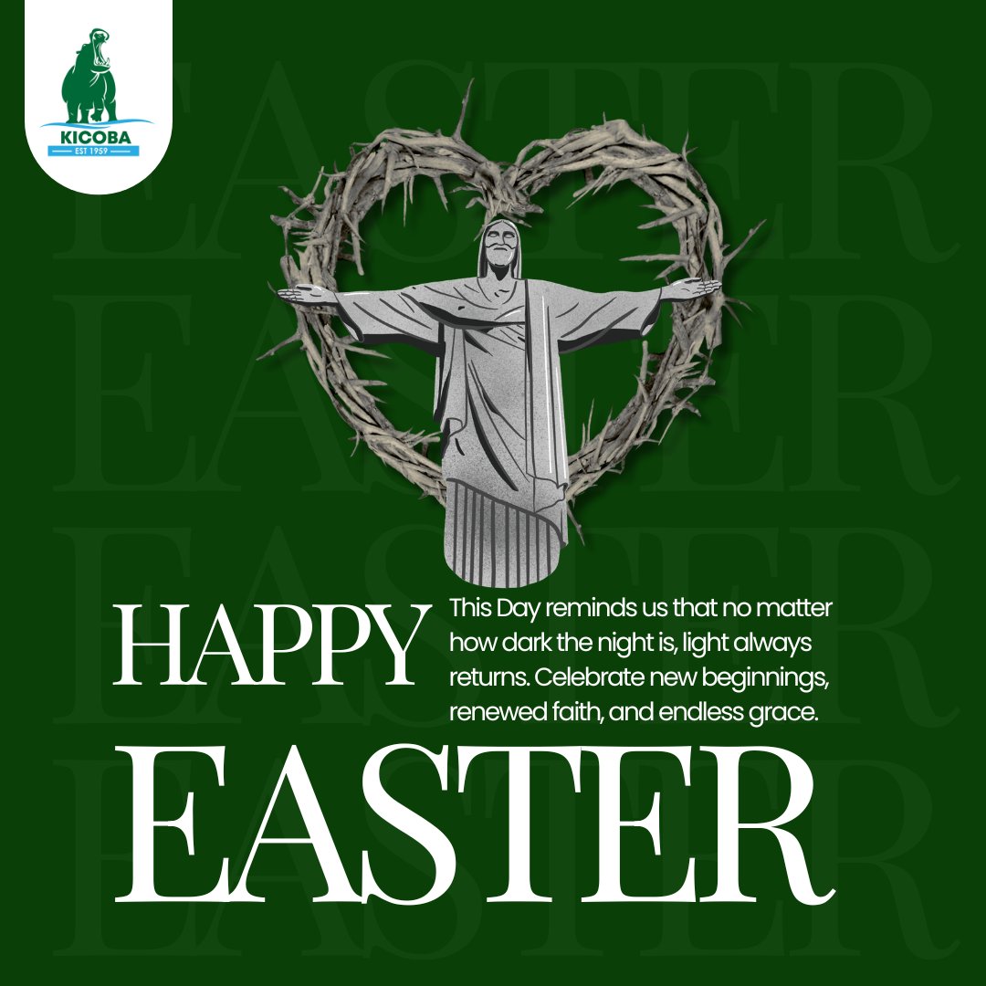 Kicoba1959's tweet photo. He is risen.
Easter is a beautiful reminder of hope, renewal, and the power of faith. As we celebrate today, may your heart be filled with peace, grace, and the courage to embrace new beginnings. @Butiki_League @okelloetik https://t.co/GykdRhpZaA