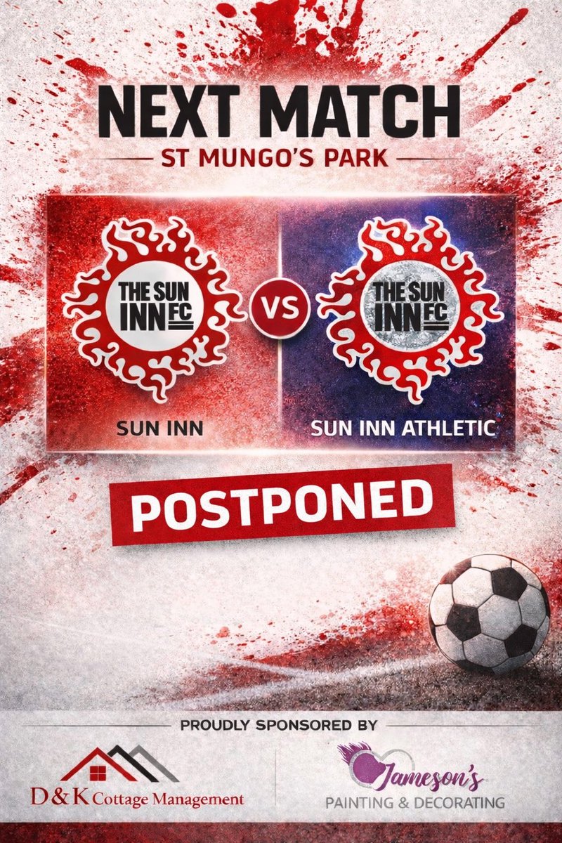SunInnFC1's tweet photo. Game off today ☔️ https://t.co/jJ4U0aPRWb