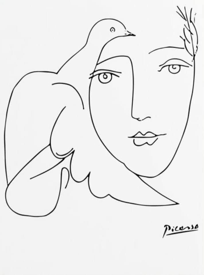 FondazMalagutti's tweet photo. Vi auguriamo una serena Pasqua di Pace! 

Pablo Picasso - "Il volto della pace" - 1950 https://t.co/Pj6X6y7HAu