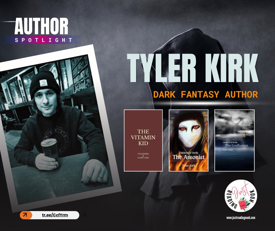 justcastellon's tweet image. Meet #TheCloakMan 🖤

Known for his signature cloaks and captivating presence, Tyler Kirk, @TAR_Kirk takes the #AuthorSpotlight as a storyteller who blends grit, heart, and gothic beauty into every page. His work goes beyond entertainment—drawing readers into deeply human worlds