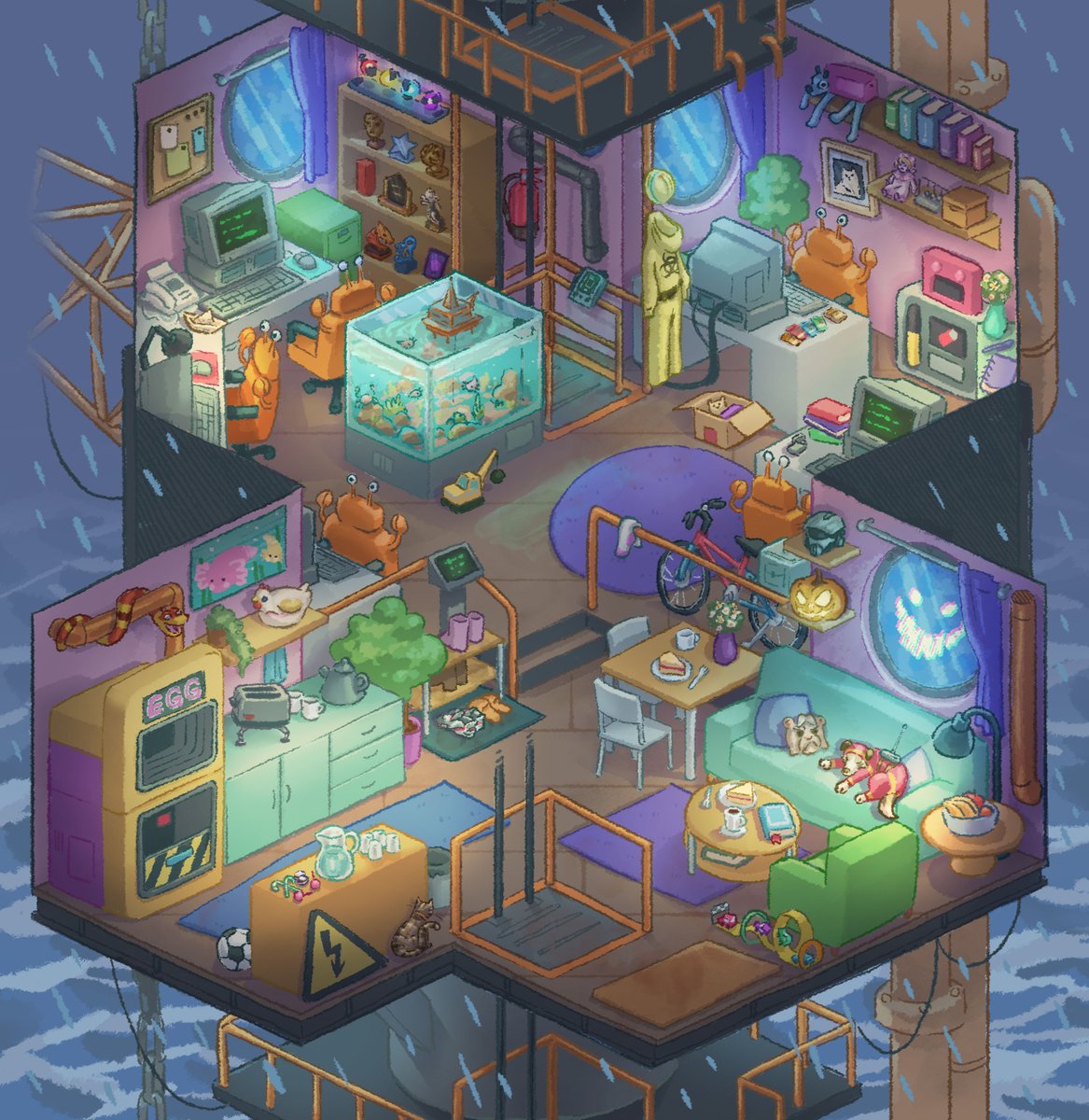 WeAreSecretMode's tweet photo. Fancy a different kind of Easter Egg hunt this Sunday?

The artwork for our 5th Anniversary Steam Sale is packed *full* of Secret Mode references; how many can you find?

Let us know what you spot, and Happy Easter from all of us at Secret Mode!

https://t.co/WGlrdrLGQM https://t.co/4RIhoTha5E