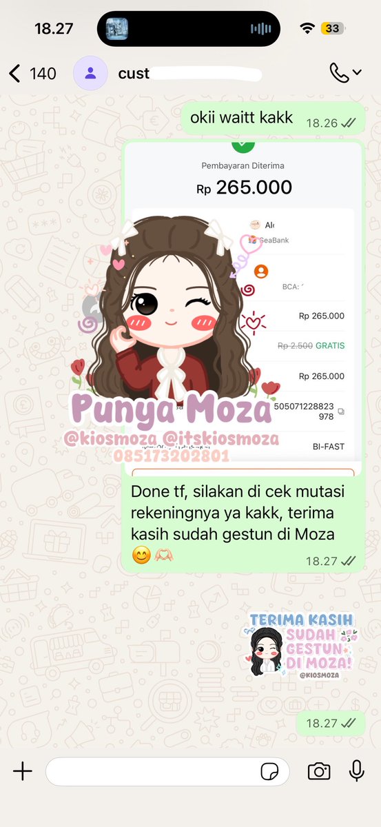 Moza || Backup Akun 1300+ testi Gestun tweet media