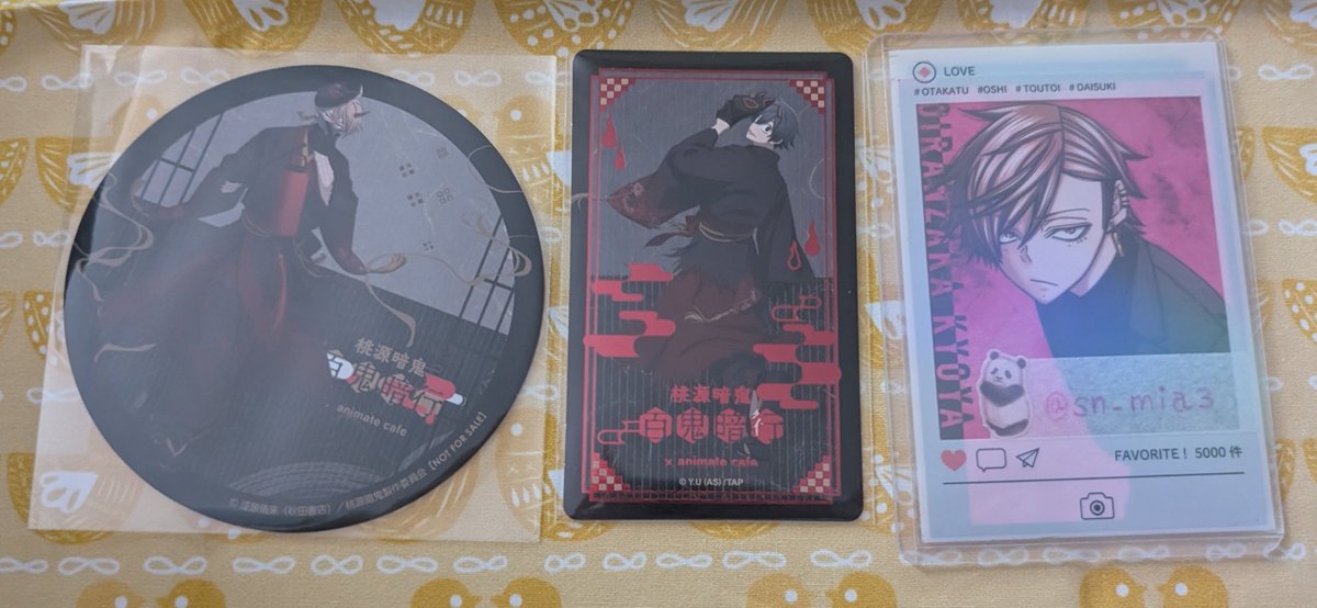 桃源暗鬼 アニメイトカフェ アクリルスタンド 箔押しカード コースター