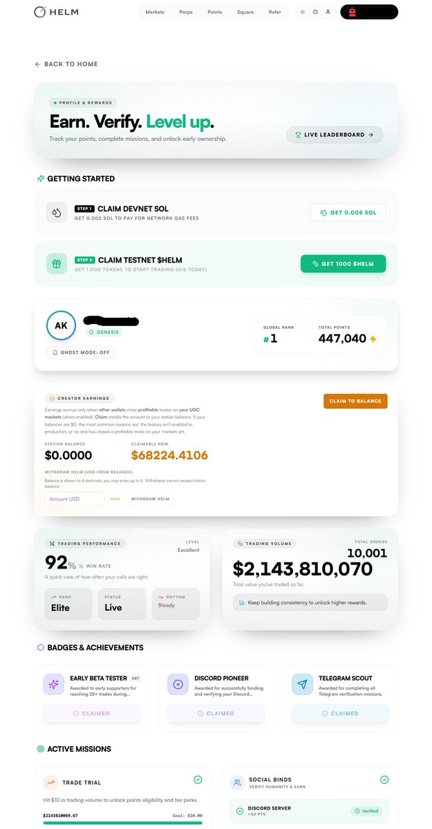 darkbd_88019's tweet photo. 1/ 🚀 @HelmTrading  V2 journey almost ending… and what a ride it’s been!

From starting small to reaching:
🏆 Rank #1 on leaderboard
⚡ 447,040 points
💰 $68K+ Creator Earnings
Proof that consistency + strategy pays 👀
(see screenshots) 👇 https://t.co/1g5vGla3ZI