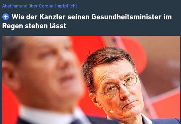 provoziert's tweet photo. Heute vor 4 Jahren:
Bei der Abstimmung über die Impfpflicht droht am Do. im Bundestag ein Desaster. "Lauterbach, der selten die Fassung verliert,#explodiert geradezu, macht im kleinen Kreis seinem extremen Ärger Luft, er fühlt sich von der FDP verraten."
https://t.co/z5axWmgeDX https://t.co/UZmpDwNLGr