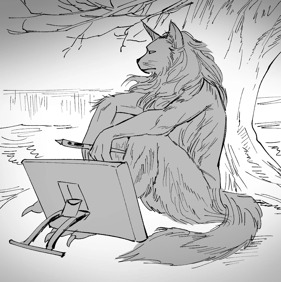 피쓰 생일 그림을 그리고 싶지만 너무 지쳐버렷다