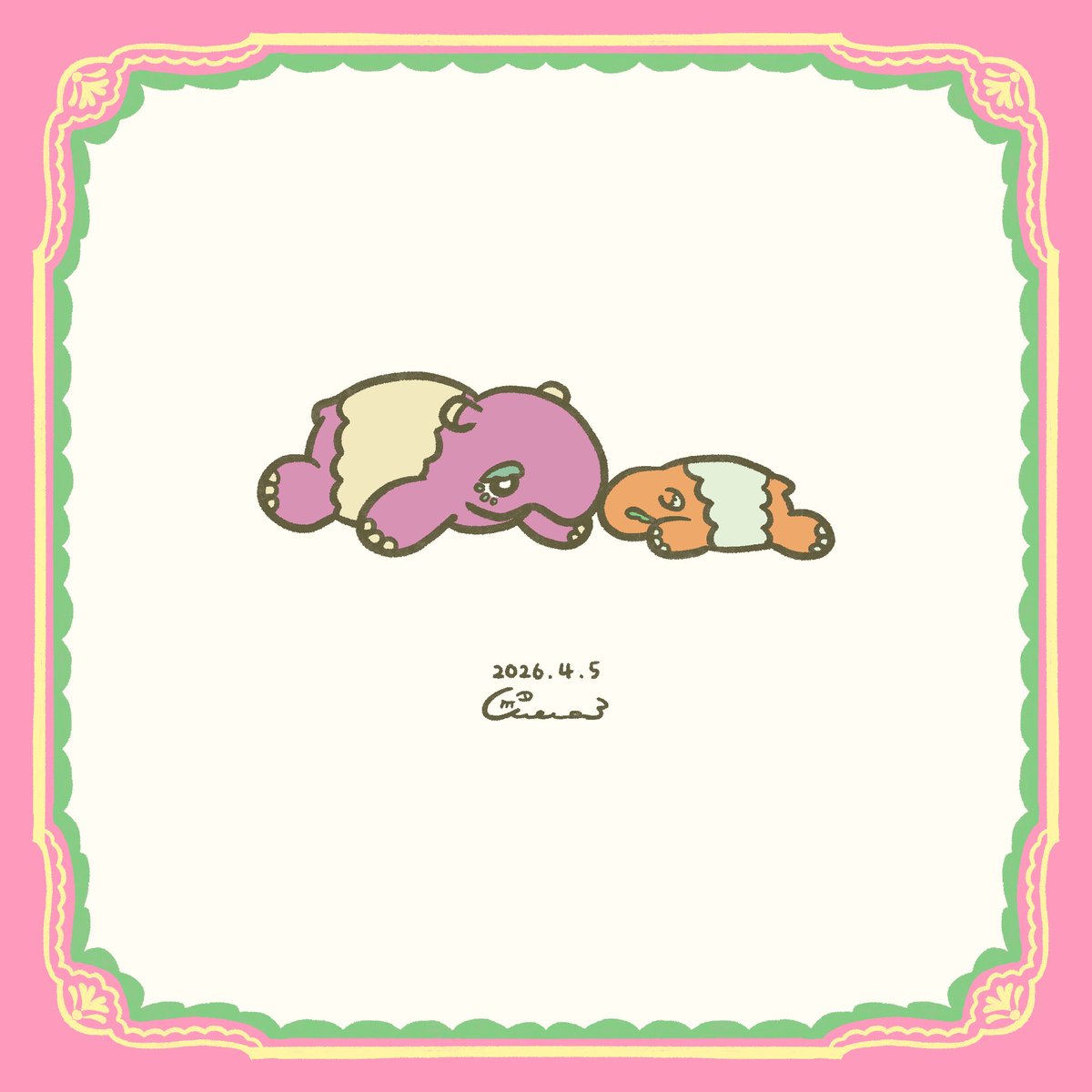 sem_wgr19's tweet photo. 2026.4.5
鼻ちゅんバクちゃん🍬

#1日1バクちゃん　#ゆるいイラスト　#1日1絵 https://t.co/7jjlwTdqPn
