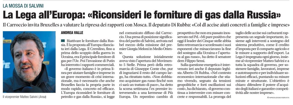 La #Lega con <a href="/matteosalvinimi/">Matteo Salvini</a> si batte per la diplomazia e niente armi sin dall'inizio della legislatura. Oggi con la guerra in corso, con gli USA che dialogano con la Russia e tolgono sanzioni, solo la UE deve massacrare le finanze delle nazioni? Si riprendano i rapporti con la