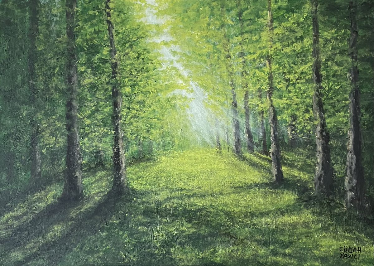 Pek emek verdiğim yeni eserim 🎨
“Umutlu olmak tüm karışıklığın içinde bile yolun açılacağına inanabilmektir.”

Yorumlarınızı beklerim 🙂‍↔️🌿💚

50x70 tuval üzerine akrilik boya.