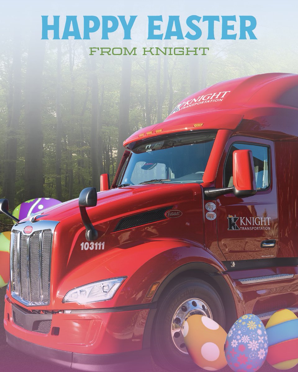 DriveKnight's tweet image. Hopping down the highway with Easter cheer! 🚚

Wishing you a safe, smooth, and egg-stra special Easter from all of us at Knight. 🌸🥚

#KnightTransportation #SpringForward #KnightLife