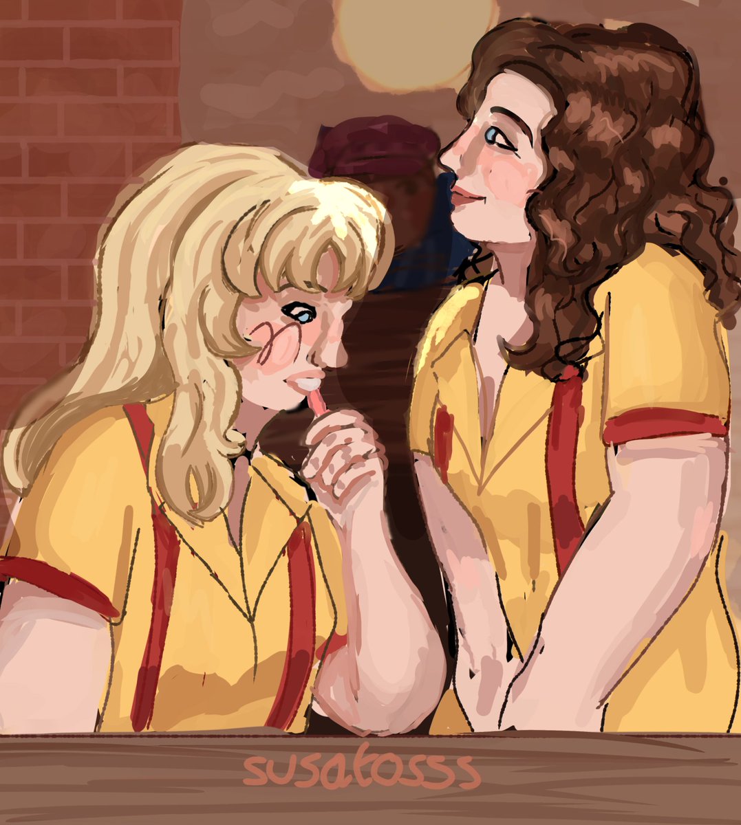 susatosss's tweet image. Noticing something 👀 #2brokegirls