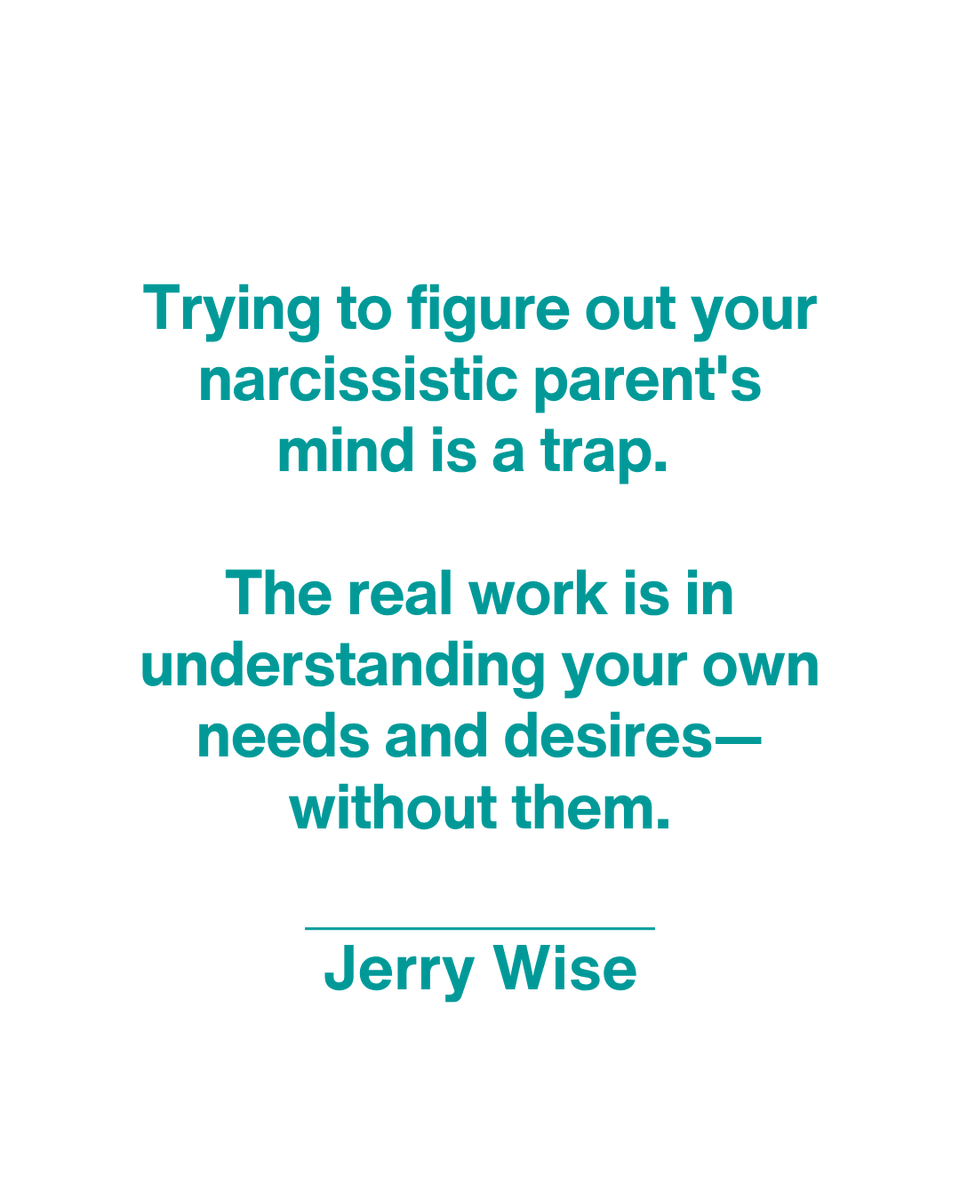 jerrytwise's tweet photo. Trying to figure out your narcissistic parent's mind keeps you focused on them. The real work is understanding your own needs and desires without them in the equation.

👉 Join my FREE Training. Link in Bio! https://t.co/9Z3rQxxli5