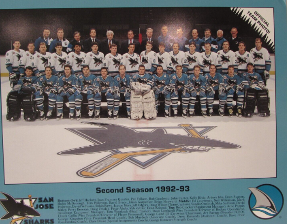 hockey_vintage's tweet image. #WaybackWednesday 33 years ago today ON THIS DAY in hockey history (April 15, 1993):

The @SanJoseSharks lose 7-3 to the Flames to finish the season with a record of 11-71-2, the most losses by a team in a single-season in NHL history (record still stands)