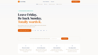 WebsiteLaunches's tweet photo. #9 https://t.co/XQkQEPOqKv (3 upvotes)

📰 News &amp; Blogs

LeaveFriday is a California-focused travel platform that curates weekend getaways by pairing nons...

→ https://t.co/2xdzrnrY02 https://t.co/5cjCFcVaLR