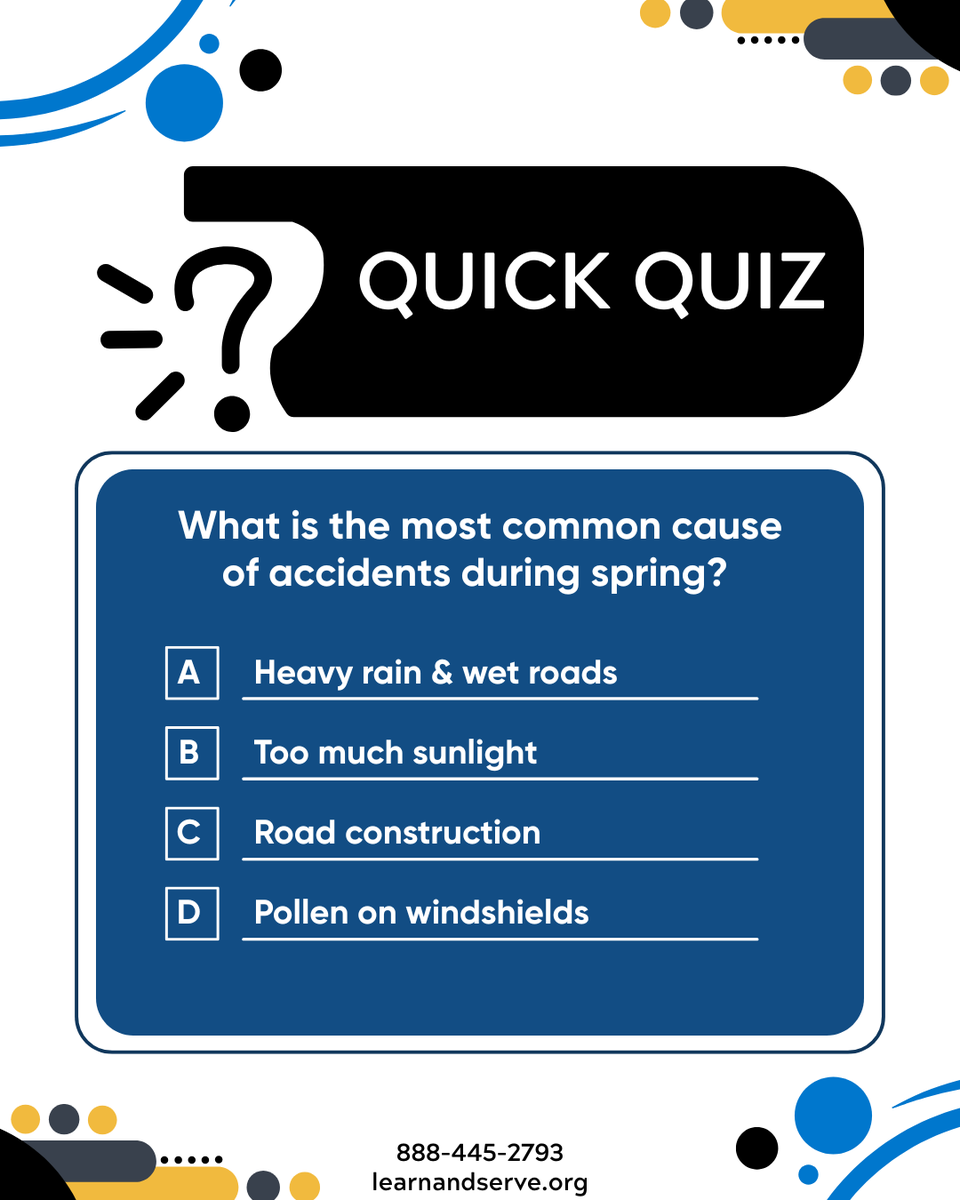 BestAutoRate's tweet image. 🌧️ Wet roads are the top cause of spring accidents. Is your auto coverage ready for the season? Get a FREE quote today! 📞 888-445-2793 | 🌐 learnandserve.org #SpringDriving #AutoInsurance #APlusInsurance #DriveSafe