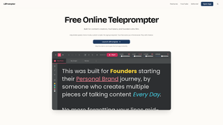 WebsiteLaunches's tweet photo. #10 https://t.co/wWnWQN31LK (3 upvotes)

🚀 Video &amp; Streaming

LilPrompter provides a free in-browser teleprompter designed for content creators, YouTubers, and...

→ https://t.co/MPwwHdm2eq https://t.co/uzTTNUM4Ix