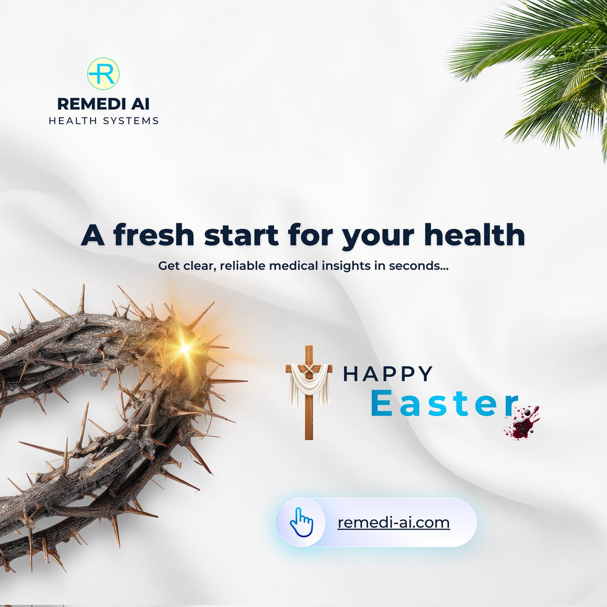 Remedi_AI's tweet photo. Embrace a fresh start for your well-being this season. ๐ฟโจ Get clear, reliable medical insights in seconds. Happy Easter from Remedi AI!
๐ https://t.co/HwWLo8pzZP
#HappyEaster #RemediAI #HealthTech https://t.co/fNJH2QlAZS