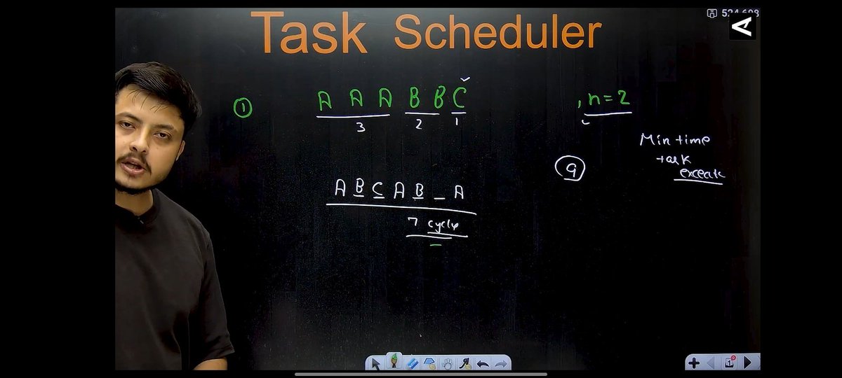 AzadKumar161440's tweet image. Day 31 – Task Scheduler
Completed the Task Scheduler problem as part of the 100 Days Challenge with Rohit Negi and Aditya Tandon.

✅ Key takeaway: Proper scheduling reduces idle slots and improves performance.

#Day31 #GreedyAlgorithm #100DaysChallenge #CodingJourney