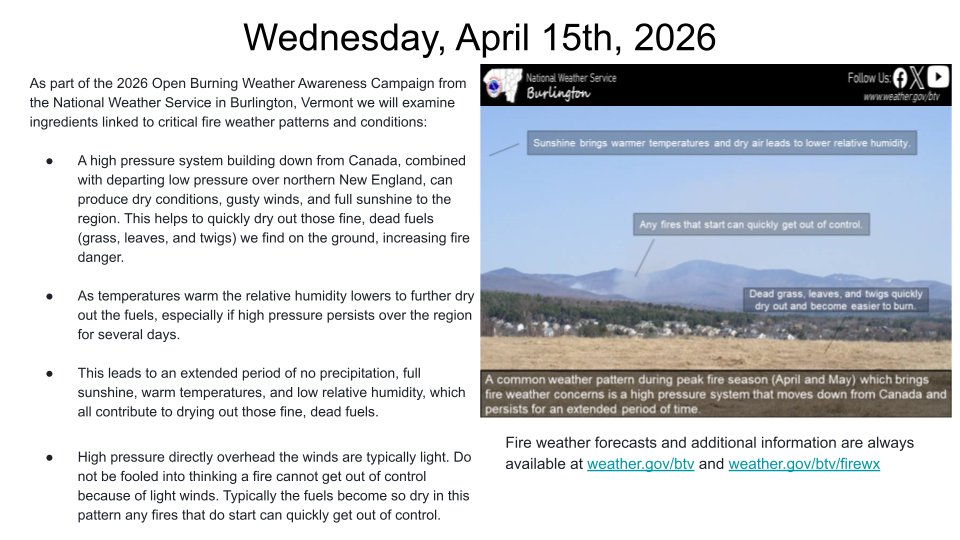 NWS Burlington tweet media