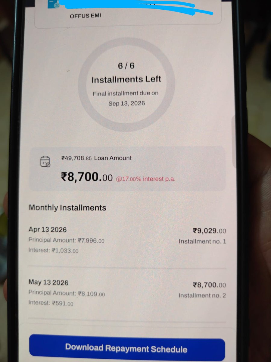 Kanwal_K08's tweet photo. @HDFCBank_Cares I bought a phone at no cost EMI for 6 months from Amazon, but still it is showing EMI with interest, let me know how does this work and how can you help here? https://t.co/jc39X0EaKK