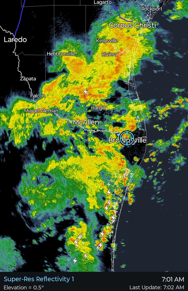 RodneyChaiWX's tweet photo. [Apr 5] Deep South Texas is finally getting much-needed widespread, soaking rainfall 🌧️. After the driest start to the year on record for Brownsville and with 94% of the region currently in D3/D4 #drought, this rainfall is hopefully a welcome start towards recovery. #txwx #rgvwx https://t.co/7IoJw6gveF