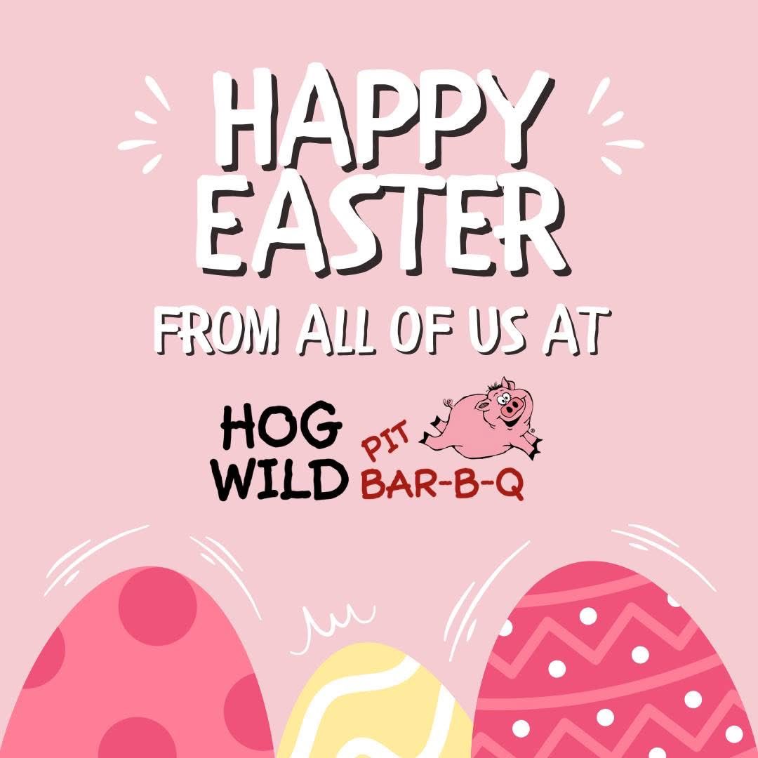 From our entire team at Hog Wild, Happy Easter! We’re closed today but look forward to serving you tomorrow! #wichita #omaha #councilbluffs #salinaks #topeka #lawrence #hutchinson