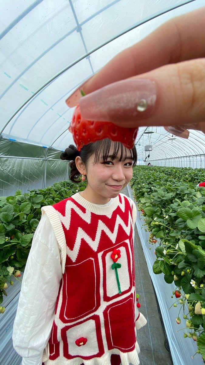 大学で仲良くしてもらっているお友達3人といちご狩りに行きました！
いちごが甘くて美味しくて1時間じゃ物足りなかったです😋