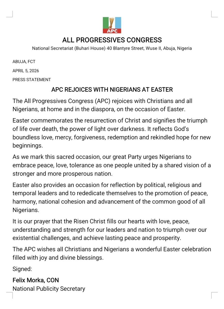 APC Nigeria tweet media