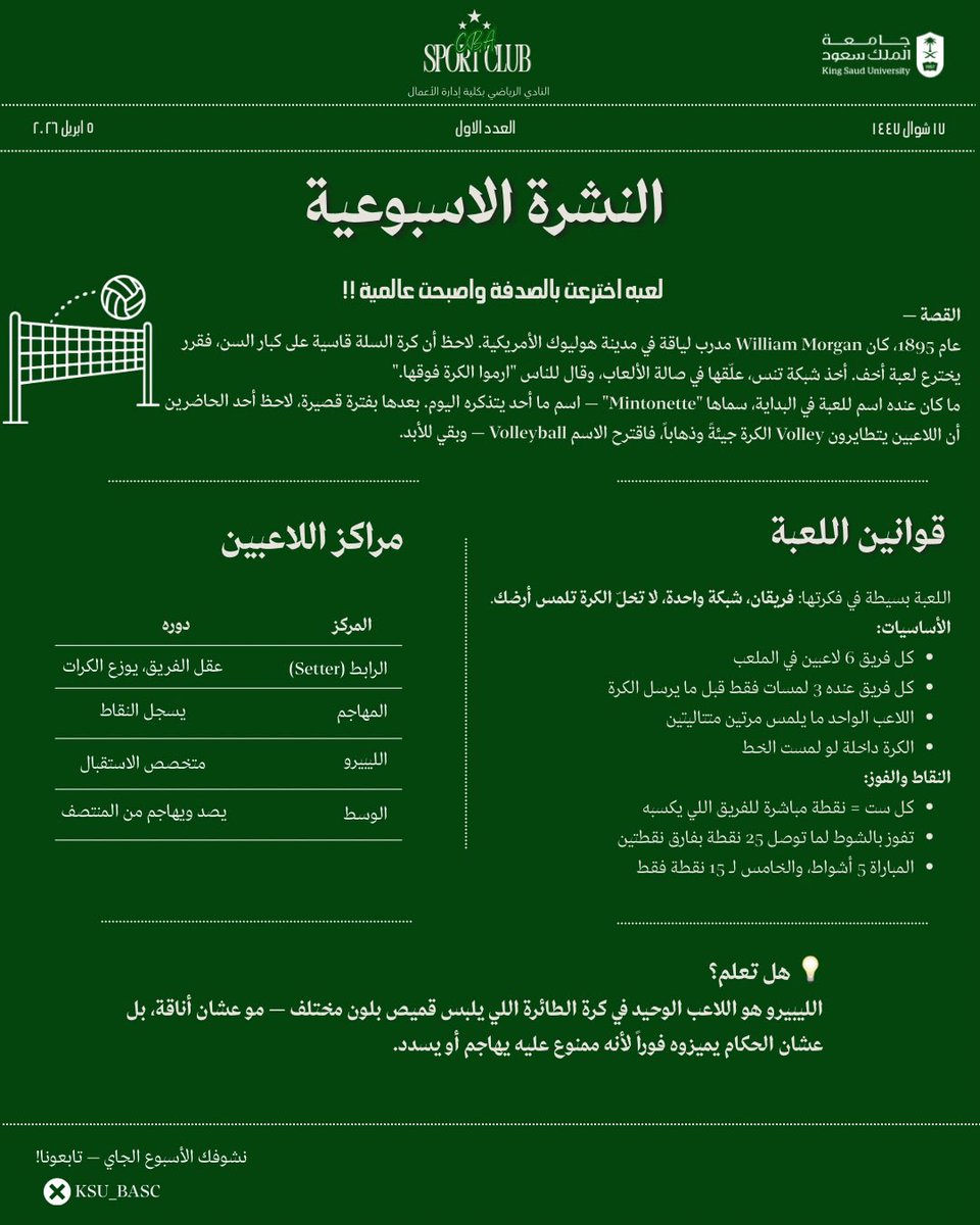 BASC | النادي الرياضي بكلية إدارة الأعمال tweet media