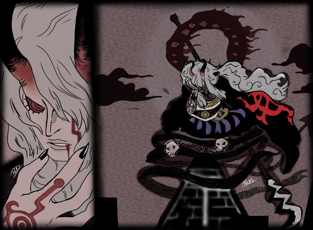TheAlpika's tweet photo. One piece Spoiler‼️

The Holy Week is over 
so the devil makes his appear😈

( I Will publish It on Instagram too but tomorrow, because I can't activate a filter for spoilers :P )
#ONEPIECE〜 #fanartㅤㅤㅤㅤ #onepiece1179spoiler #spoiler https://t.co/BfPPEpDR0t