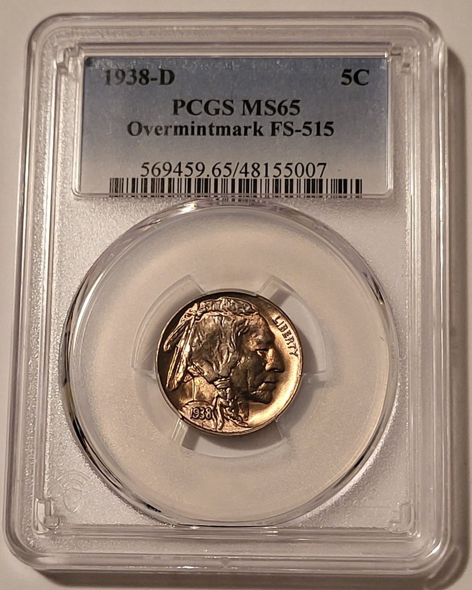TNumismatics's tweet photo. **Coin of the Day**
1938 D Buffalo Nickel Overmintmark FS-515 MS65 PCGS Toning
Always FREE Domestic Shipping! https://t.co/lKDVZ4N3Lc
#coins #coincollecting #PCGS #pcgscoins #pcgscoin #nickels #buffalonickel #buffalonickels #coinvariety #varietycoin https://t.co/cB2mJIevx9
