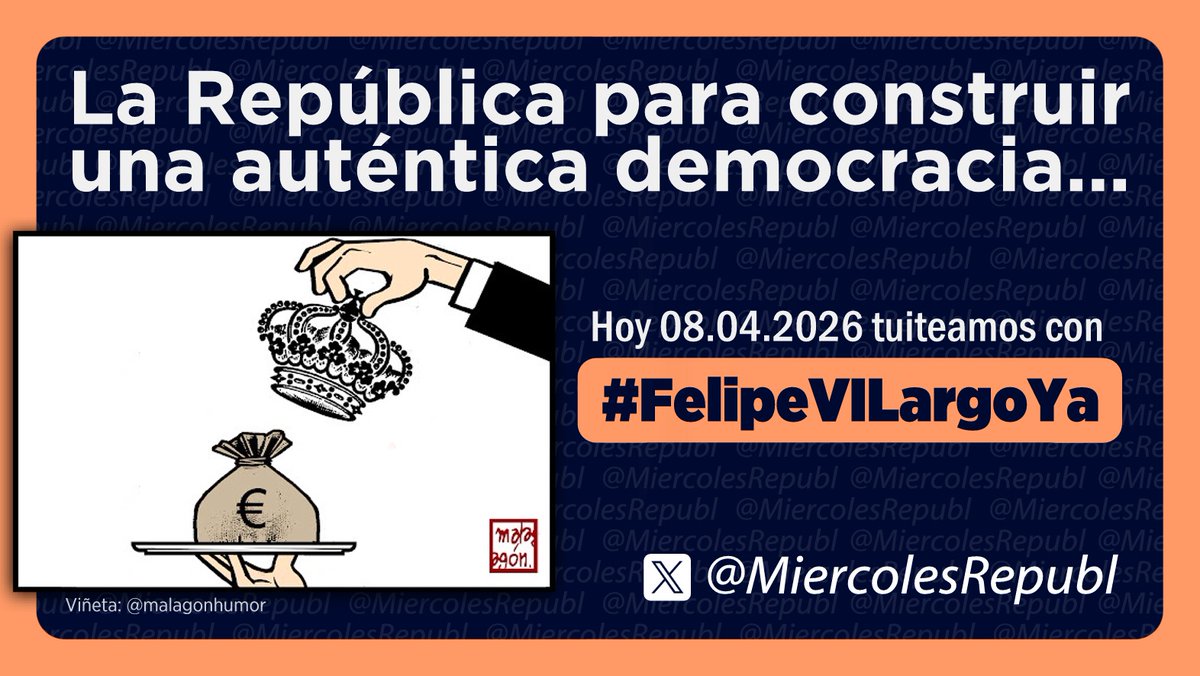 HannyVyk's tweet photo. Hoy tuiteamos por la III República con el hashtag #FelipeVILargoYa
En esta carpeta tienes imágenes para descargar y utilizar en tus tuits, ¡únete! ❤️💛💜
https://t.co/2tCpYnYsDl https://t.co/y75IhNd0qi