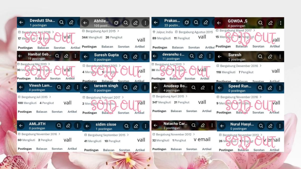 priwntss's tweet photo. @zaynjasaa ridi acc cucok untuk nge bea 
‘⅋── price kosongan &amp; inact :

꒰ ⁠♡ v-email tahun rare : 13k
꒰ ⁠♡ v-email tahun lama : 14k
꒰ ⁠♡ v-email tahun pendek 09 : 17k
꒰ ⁠♡ vall tahun rare 20an : 16k
꒰ ⁠♡ vall tahun lama : 17k

𐙚 take ke wa : ☎️ https://t.co/EEKyy1X4Es https://t.co/xJpXwsUM1N