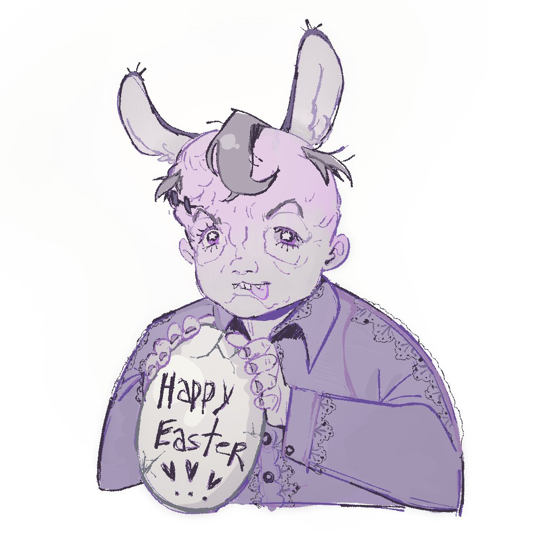 Yaaay happy Easter everybody!1!!1! Franco is sooo bnuuy coded
໒꒰˶• ༝ •˶꒱১ !!! 
( Btw I'm very sorry the drawing looks so lazy``` ) 

#TheOutlastTrials #Easter #FrancoBarbi #artㅤㅤㅤㅤ
