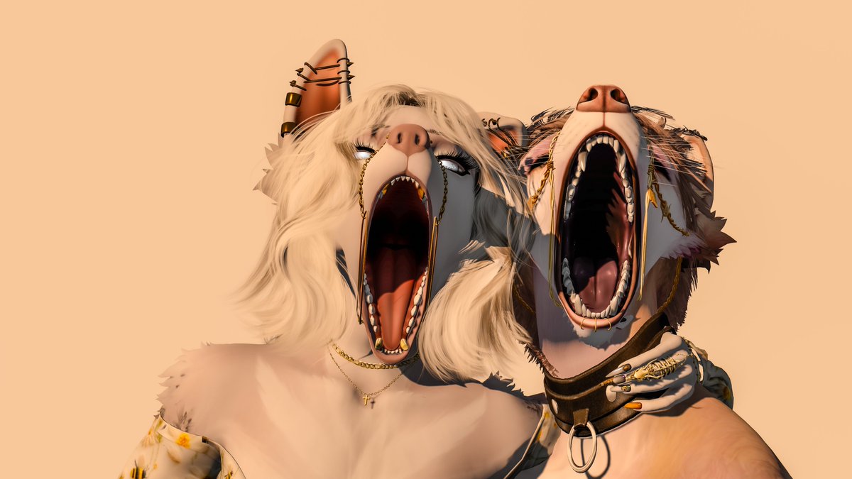 BolvaU's tweet image. Silly neurocompromised couple &amp;lt;3 #Secondlife #Secondlifefurry #SLfurry