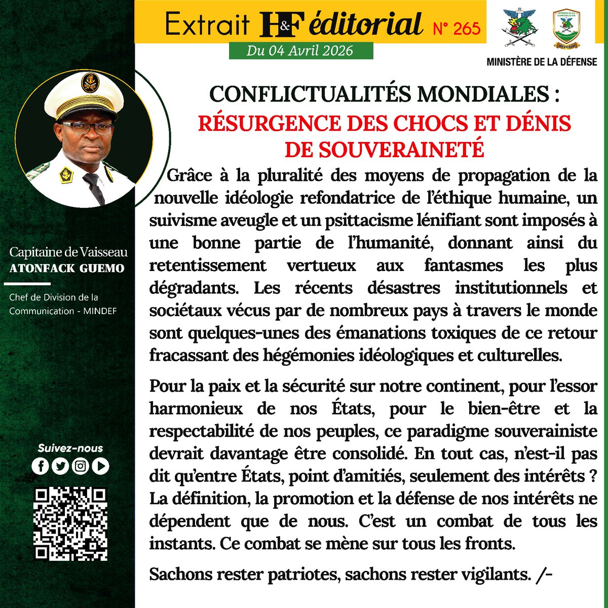 Ministère de la Défense du Cameroun tweet media