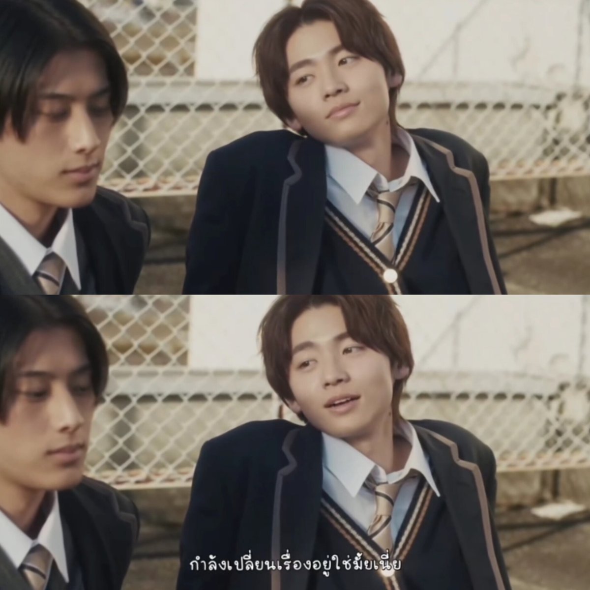 Little_Vuddy's tweet image. อากิระโกหกเรื่องที่จะจูบคานาตะ แต่คานาตะก็ไม่ปล่อยให้เรื่องนี้ผ่านไป ใช้สายตาแบบรู้ทัน ให้ฟีลแบบนายตั้งใจจะจูบฉันใช่ไหม นายโกหกฉันไม่ได้หรอก แล้วด้วยความที่อากิระก็ไม่ได้ใสๆอ่ะ ก็แบบเอาสิ นายลองแกล้งหลับอีกรอบ ในเมื่อรู้แล้วก็จูบเลย ไม่ต้องพูดเยอะ 
#ドラマコントラスト
#Contrast