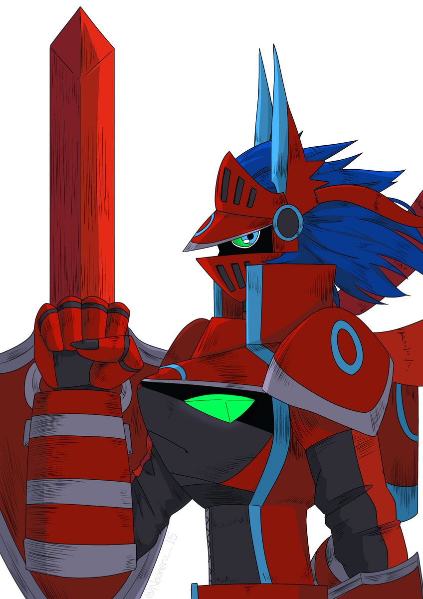 <a href="/natriumna01/">無取</a> 様宅のラビナイツモンかっこよすぎたんで描かせていただきました！
ほんとにありがとうございます🙏🙏🙏