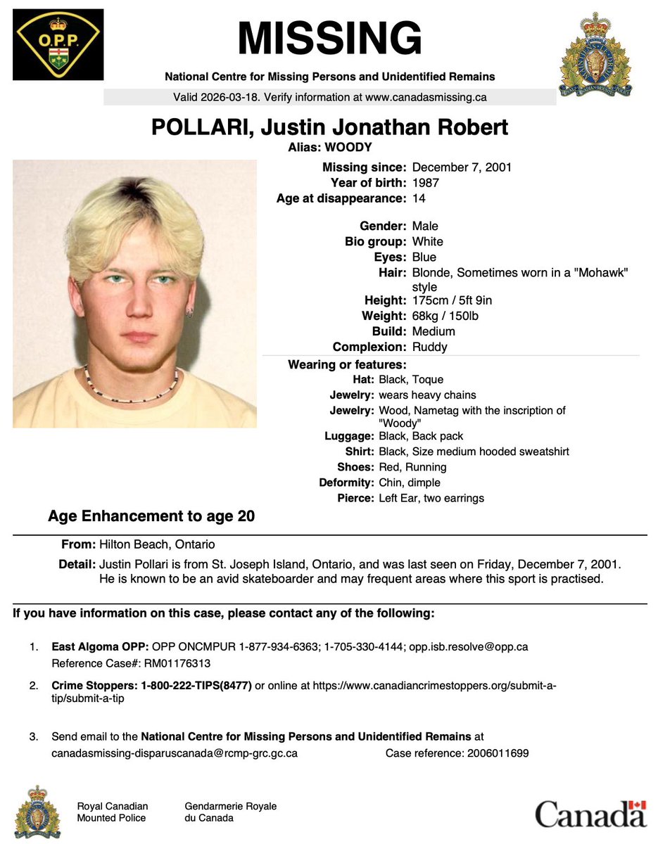 Ontario Cold Case Podcast tweet media