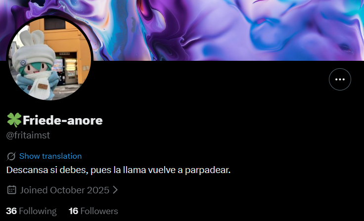 Esta cuenta se está haciendo pasar por mi.
Me bloqueo para que no lo descubran.