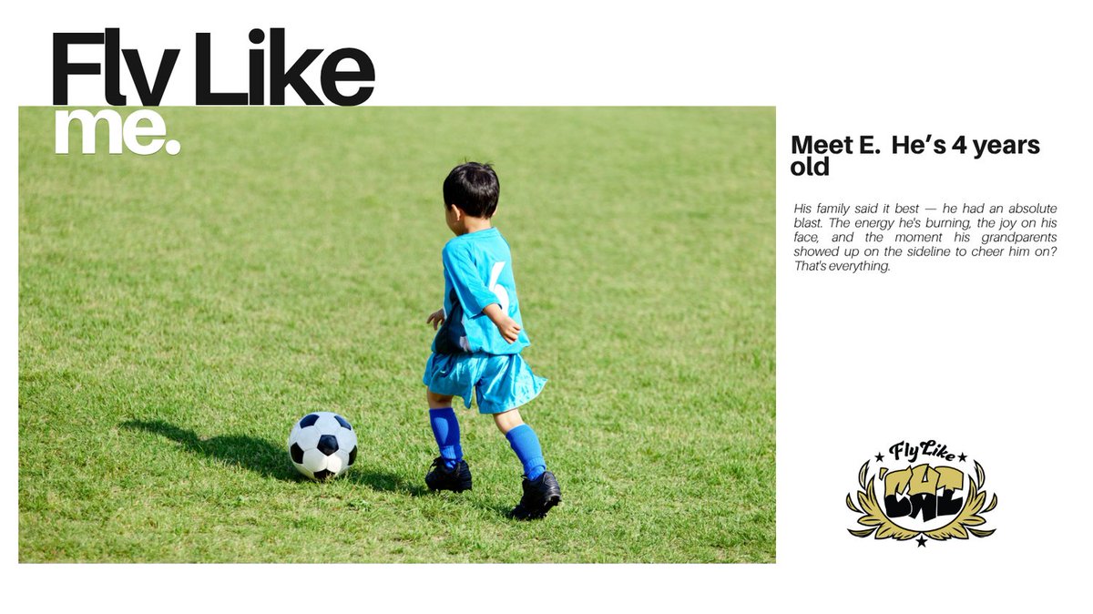 FlyLikeChiOrg's tweet image. Meet E. He's 4 &amp;amp; just had his first soccer practice. His grandparents cheered from the sidelines &amp;amp; he had an absolute blast. This is why we do what we do. 💛⚽
#FlyLikeChi #FosterCare #YouthSports