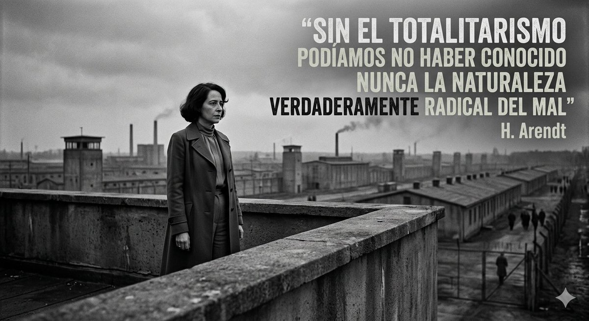 edgararq's tweet photo. "sin el totalitarismo podíamos no haber conocido nunca la naturaleza verdaderamente radical del mal"
H. Arendt https://t.co/i9uPT3touV