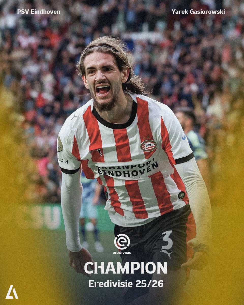 allironsports's tweet photo. Congratulations Yarek Gasiorowski on winning the โEredivisieโ ๐๐ณ๐ฑ with @PSV!
#DevelopingGlobalTalent #psv #champions #eredivisie https://t.co/rP5GYZTGPT